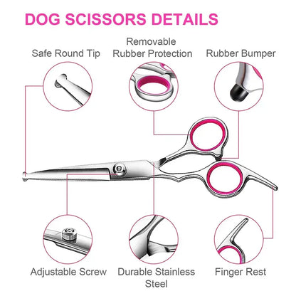 Pet Grooming Scissors Set | The Precision-Snip 4-Piece Safe Round-Tip Nesta Pets