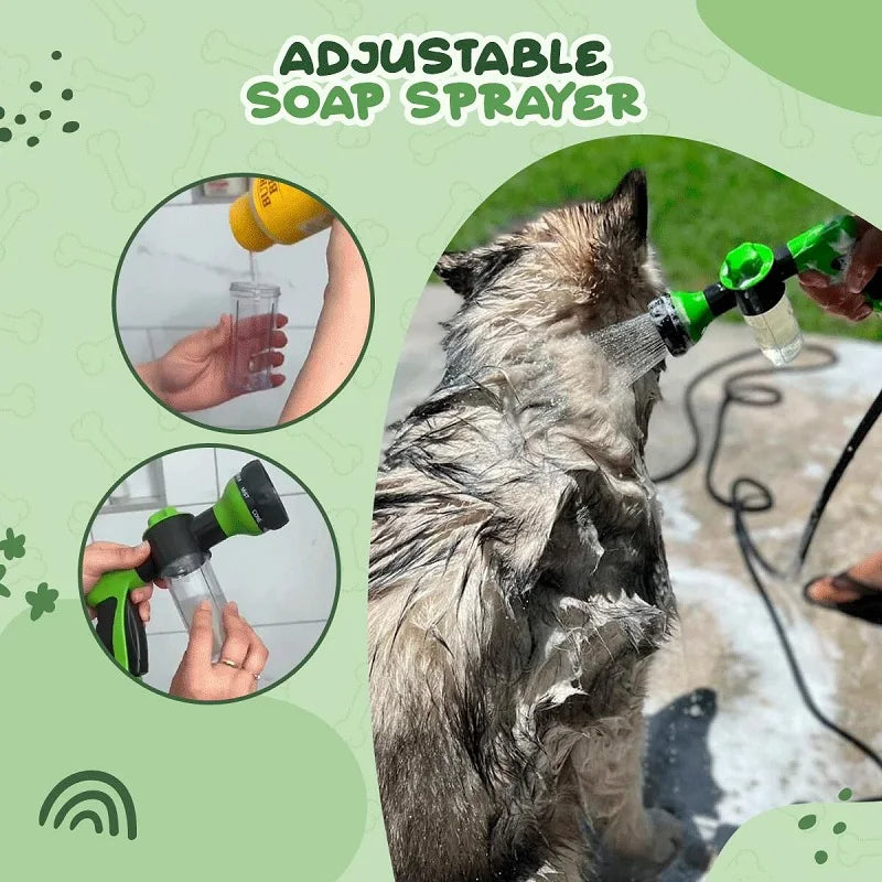Pet Shower Nozzle Sprayer Hose dog shower Gun 3 Mode Adjustable Pet Wash Cleaning bath Water Foam Soap Sprayer dog clean tools