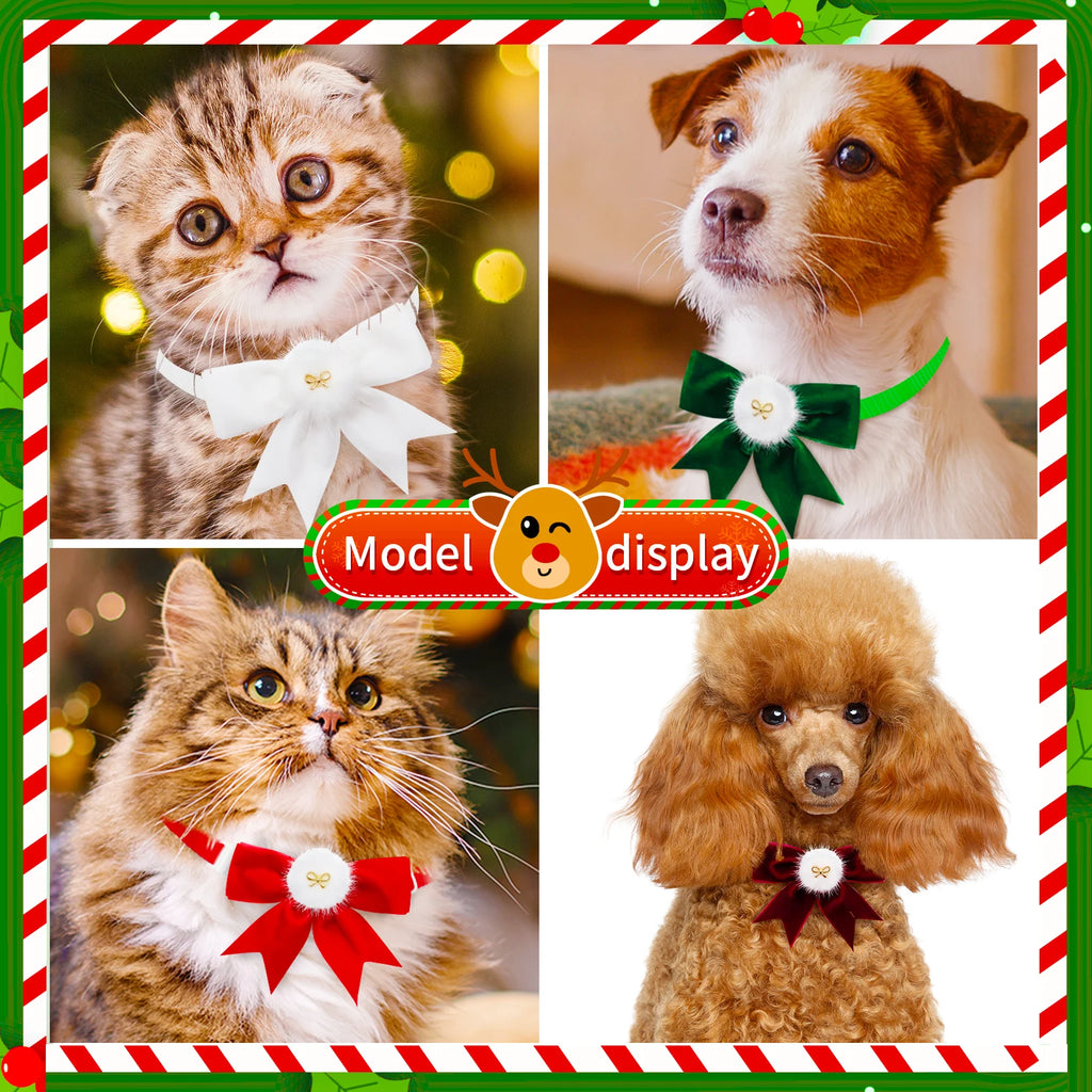 The MRUQ PET 5-Piece Exquisite Christmas Pet Bowtie Set