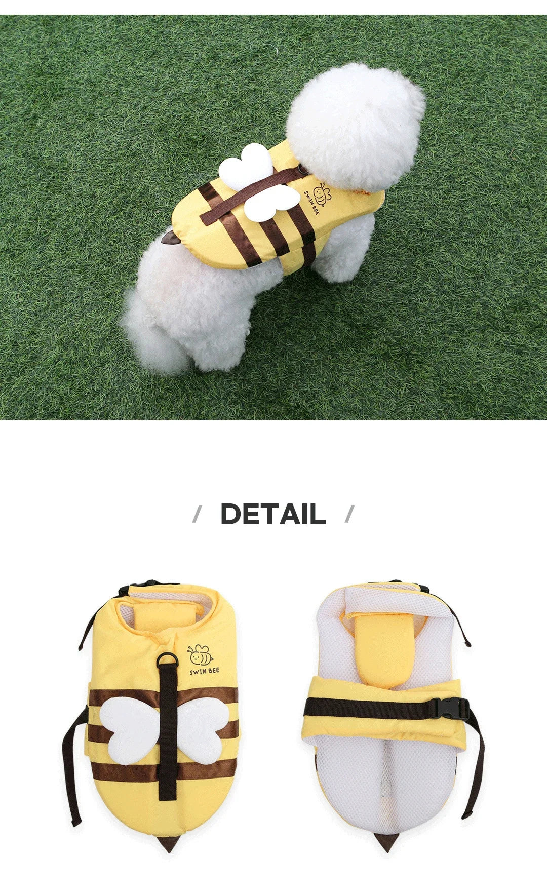 Summer Little Bee Dog Swimsuit Waterproof