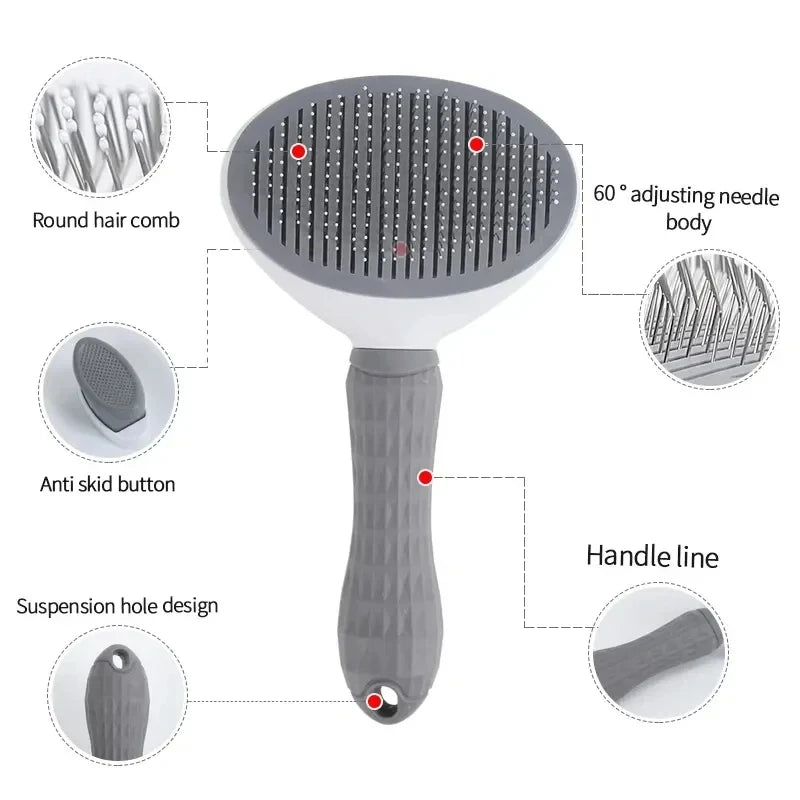 The Easy-Clean Pro Self-Cleaning Pet Grooming Brush Nesta Pets