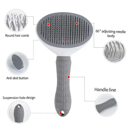 The Easy-Clean Pro Self-Cleaning Pet Grooming Brush Nesta Pets